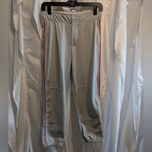 C5 NWT Wilson Women's Grey Softball Pants Red Piping - Medium